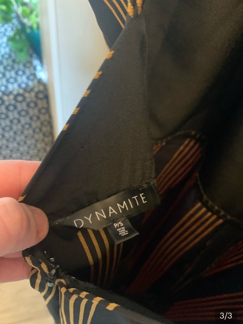 Dynamite Black and Gold Vertical Striped Backless Tank-top Romper - Picture 3 of 3